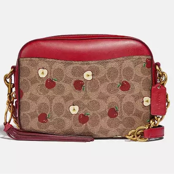 Coach Camera Bag In Signature Canvas With Scattered Apple Print- rare print - Picture 7 of 7